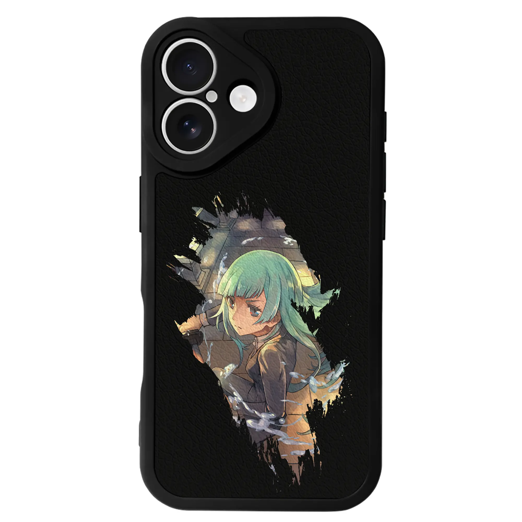 呪術廻戦 グッズ,三輪 霞 - IPhone 16シリーズ対応 ・ シリコンスマホケース ・ レザー調 ・ 高精度フィット ・ 耐衝撃 ・ ワイヤレス充電対応 ・ 精密カット